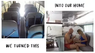 SHORT BUS VAN CONVERSION In 6 wks with NO experience (time-lapse) | Expedition Evans (van life)
