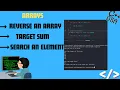 How to Reverse an Array Search an Element Calculate Target Sum in C Step-by-Step Tutorial