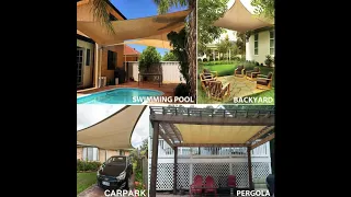 Artpuch 10 x 13 Shade Sails 185GSM Rectangle Shade Sail UV Block for Patio Garden Outdoor Facility