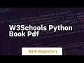 w3schools python book pdf