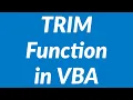 Using TRIM Function in VBA