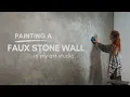 How I made this faux stone wall using just wall paints