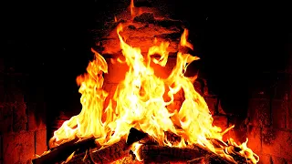 Cozy Fireplace 4K (12 HOURS). Fireplace with Crackling Fire Sounds. Fireplace Ambience