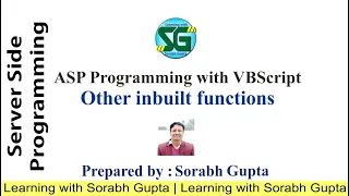 Inbuilt Functions in ASP using VBScript String inbuilt Functions Examples