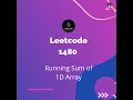 Leetcode 1480 Running Sum of 1D Array Easy Live Coding