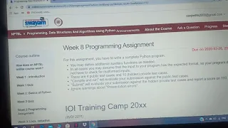 Week-8 programming solution nptel programming data structures and algorithms using python 2020