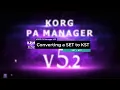 Converting a SET to KST PA5X - KORG PA Manager v5 2