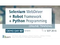 Selenium WebDriver RobotFramework Python Programming LIVE Training Day 02