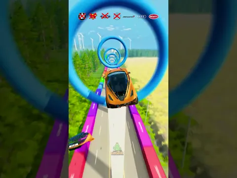 Cars VS Rings 👌 #beamngdrive