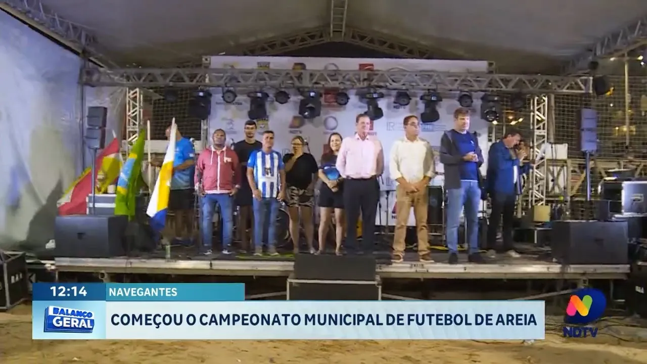 Começou o campeonato municipal de futebol de areia de Navegantes