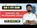 ADVANCED JAVA PROGRAMMING TOP 25 MOST IMP GTU EXAM IMP DIPLOMA SEM 5 I T ENGINEERING