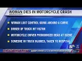 Woman dies in motorcycle crash on Clinton Highway
