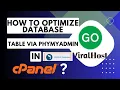 How to optimize the database via phpMyAdmin in cPanel with GoViralHost