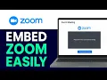 How To Embed Zoom Meeting On Your Website Embed Zoom Meeting On Website Easy 2025