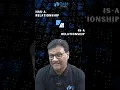 Interview Question Has-A Relationship vs Is-A Relationship in Object Oriented Programming