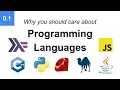 Intro to Programming Languages 0 1 Why care about programming languages