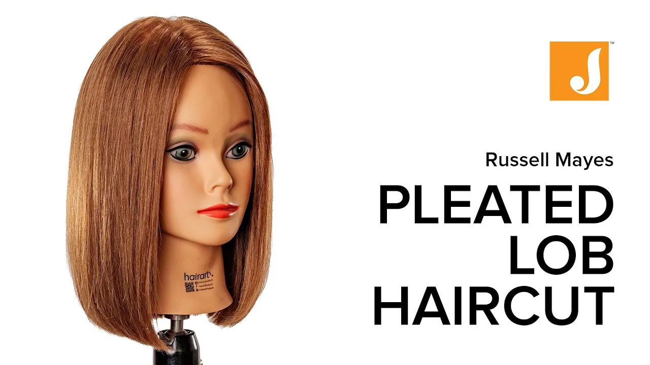 Pleated Lob Haircut - Long Bob Hairstyle Tutorial using Scissors