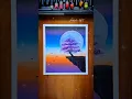 Download Lagu 🌅 Magical Sunset Cliff Scenery with Moon \u0026 Tree | Oil Pastel Drawing