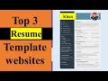 Resume template download free free resume builder websites Top 3 best Resume Templates websites