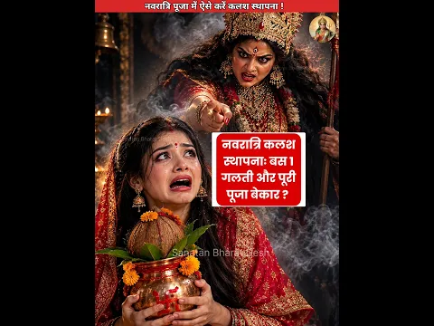 नवरात्रि में ऐसे करें कलश स्थापना😱 #sanatanbharatdesh #navratri #shorts #kalashsthapna #matarani