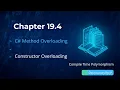 Method Overloading Constructor Overloading in C Zero to Hero Series