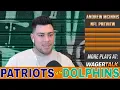 NFL Picks and Predictions Patriots vs Dolphins Betting NFL Week 1 Betting