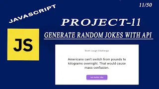Random generate jokes with Api by using JavaScript project Html CSS JS project -