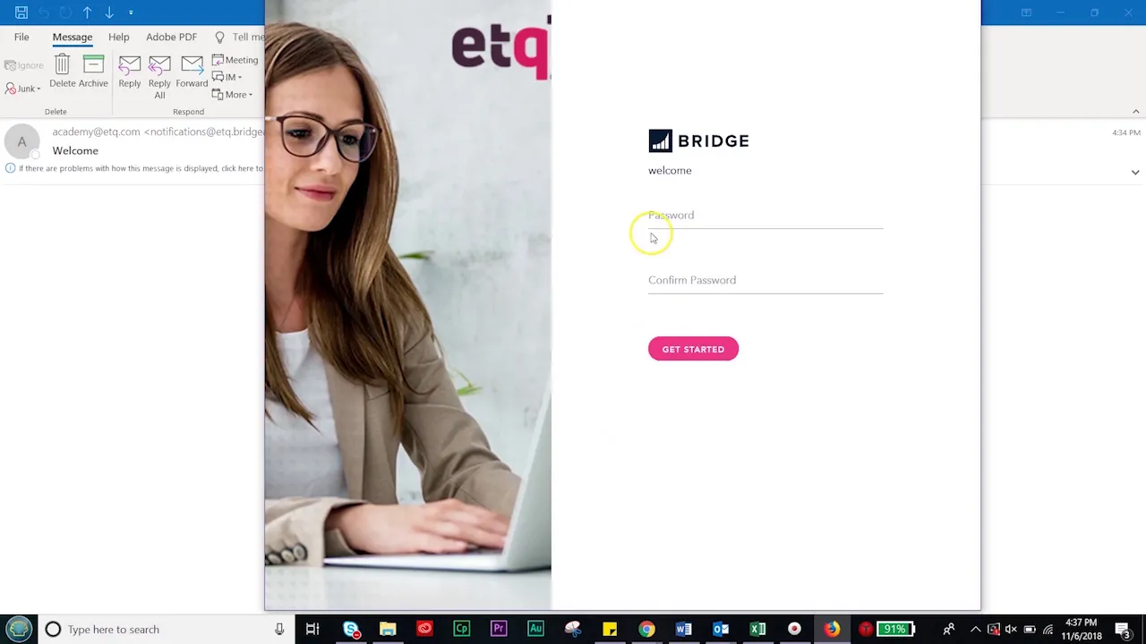 Logging into ETQ Academy