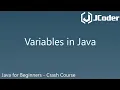 Variables - Java for Beginners