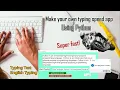 Make Typing Speed App using Python Complete project with source code Tkinter - GUI Toolkit