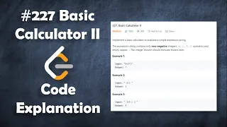 Basic Calculator II Live Coding with Explanation Leetcode