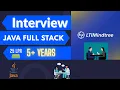 LTIMindtree Interview Questions Experience Java Full Stack Developer 5 years 25 LPA
