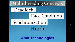 What is Deadlock Race Condition and Synchronization in threads with Real Life Example in Hindi-Amit