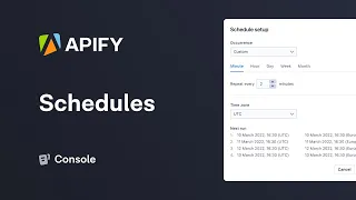 How to schedule tasks to run automatically on the Apify platform