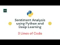 Sentiment Analysis using Python and Deep Learning DistilBERT in 3 lines of code