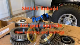 SM465 rebuilding part 3 New 3rd gear upgrade synchronizers and bushings