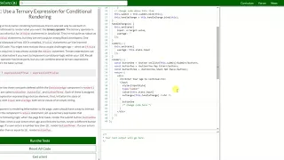 REACT Use a Ternary Expression for Conditional Rendering 42