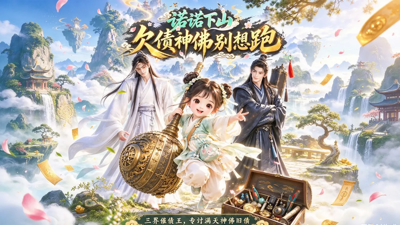 一口气看完丨 诺诺下山,欠债神佛别想跑 五岁奶娃揣神器下山讨债,奶音奶气却战力爆表,专治三界老赖