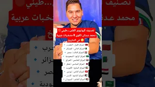 تصـنيف اليوتيوبر الفلس طيني محمد عـدنان لأقوى 8 منتخـبات عربية في الـتاريخ اكسبلور Like 