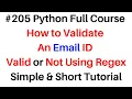 Python Full Course How to Validate Email ID Regex