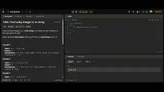LeetCode 1394 Find Lucky Integer in an Array