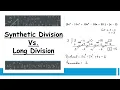 Synthetic Division Vs Long Division - side-by-side Comparison GEDMathSimplified