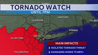 Tornado watch in NJ residents prepare for severe weather