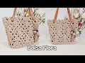 CROCHET BAG MADE WITH SUPER STYLISH AND EASY TO MAKE FLOWERS Flora bag