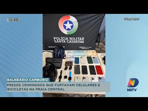 Presos criminosos que furtavam celulares e bicicletas na Praia central