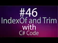 IndexOf and Trim Method in C Urdu tutorial