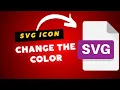 Change the color of an SVG icon by CSS easily in WordPress or HTML