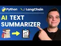 Create Your First AI Text Summarization Tool with Langchain Ultimate Beginner Tutorial