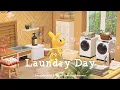 Download Lagu 𝐋𝐚𝐮𝐧𝐝𝐫𝐲 𝐃𝐚𝐲 🫧 Relaxing and Smooth Jazz for Studying \u0026 Reading | Animal Crossing Ambience
