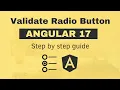 How to validate radio button selection in Angular 17